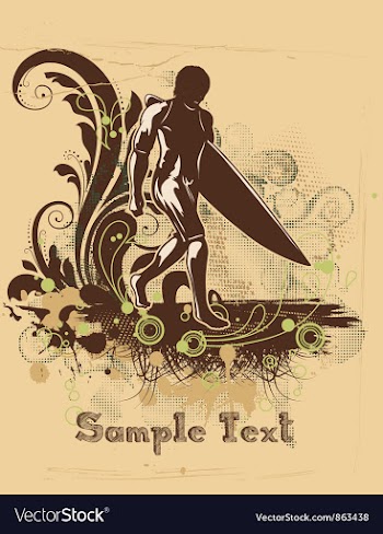 Grunge summer background vector image