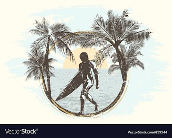 Grunge summer frame vector image