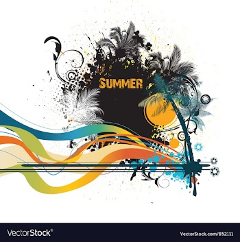 Grunge summer vector image