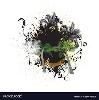 Grunge summer vector image