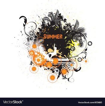 Grunge summer vector image