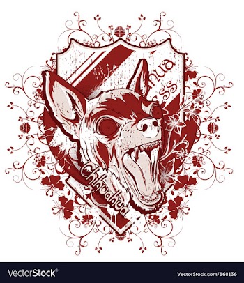 Grunge t-shirt design with chihuahua vector image