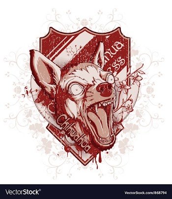 Grunge t-shirt design with chihuahua vector image