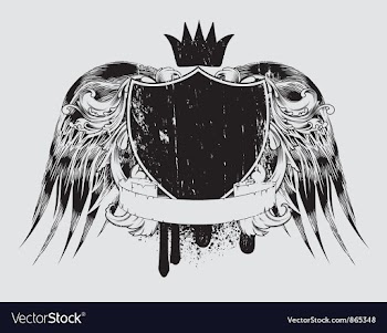 Grunge t-shirt design with shield vector image