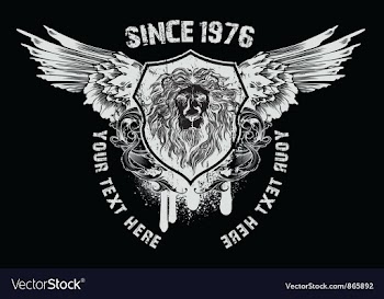 Grunge t-shirt design with shield vector image