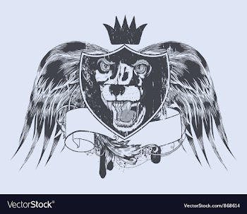 Grunge t-shirt design with shield vector image