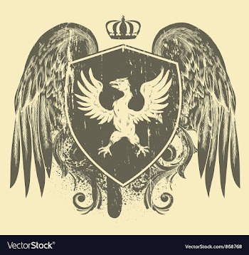 Grunge t-shirt design with shield vector image