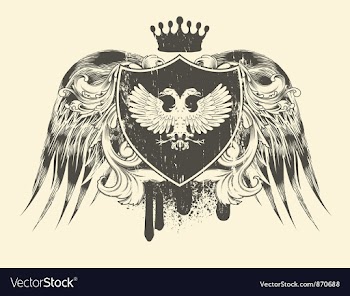 Grunge t-shirt design with shield vector image