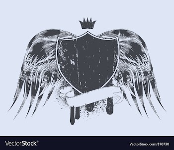 Grunge t-shirt design with shield vector image