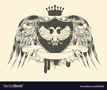 Grunge t-shirt design with shield vector image