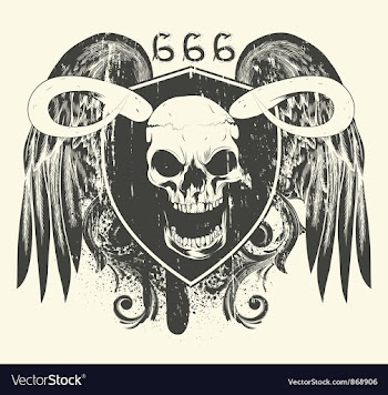 Grunge t-shirt design with skull vector image