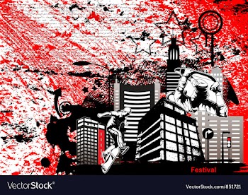 Grunge urban background vector image
