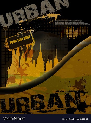 Grunge urban background vector image