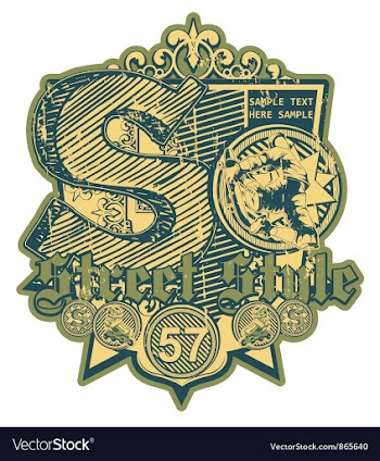 Grunge urban label vector image