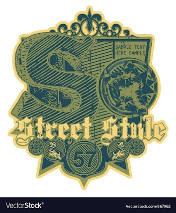 Grunge urban label vector image