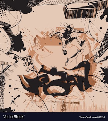 Grunge urban poster vector image