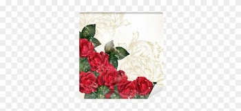 Grunge Vector Background In Vintage Style With Rose - Rose