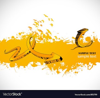 Grunge with 3d arrows vector image