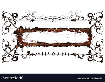 Grunge with floral and birds vector image