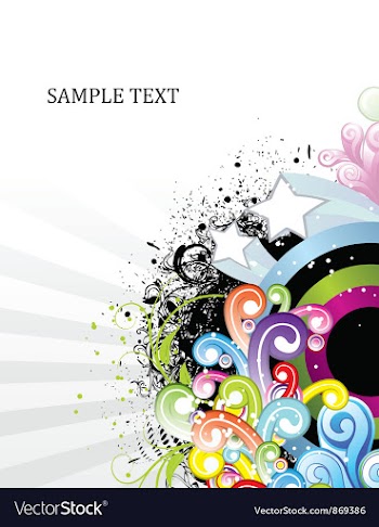 Grunge with floral vector image