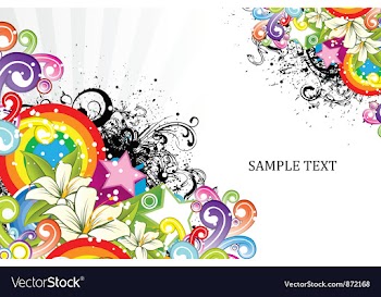 Grunge with floral vector image