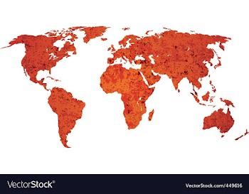 Grunge world vector image