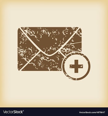 Grungy add letter icon vector image