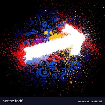 Grungy arrow vector image
