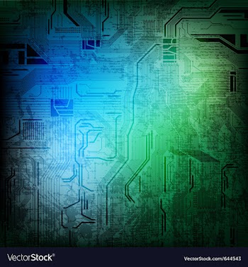 Grungy circuit vector image