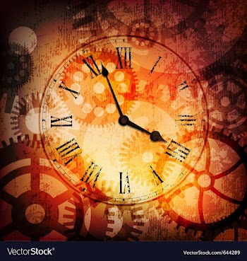 Grungy clock vector image