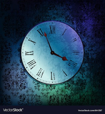 Grungy clock vector image
