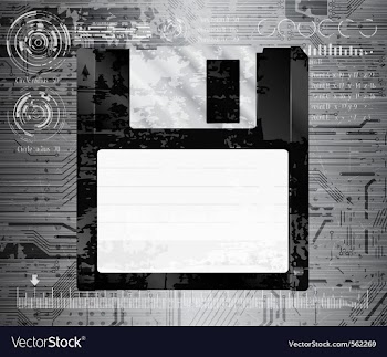 Grungy floppy vector image