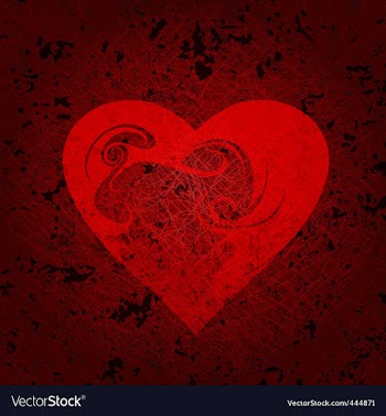 Grungy heart vector image