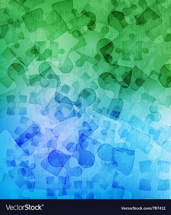 Grungy puzzle background vector image