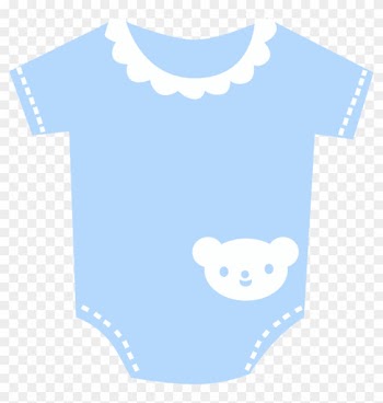Grávida E Bebê - Blue Baby Onesie Clipart