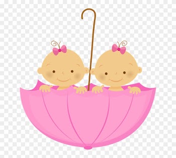 Grávida E Bebê - Twin Girls Clip Art