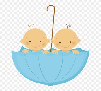 Grávida E Bebê - Twins Baby Shower Clipart