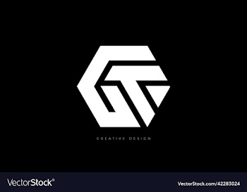 gt hexagon brand logo design