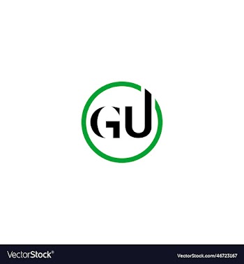 gu letters company name initial letters monogram