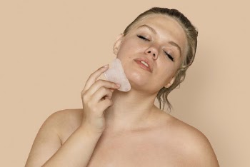 Gua sha face massage, skincare | Free PSD - rawpixel