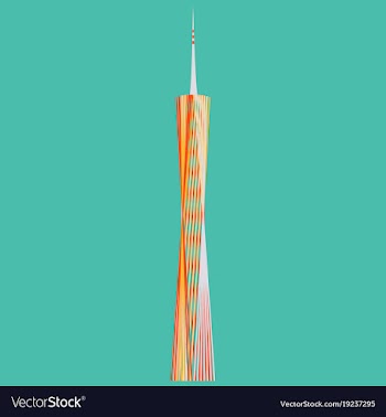 Guangzhou skyline stamp city silhouette design vector image