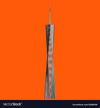 Guangzhou skyline stamp city silhouette design vector image