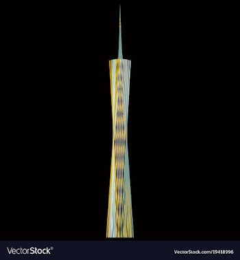 Guangzhou skyline stamp city silhouette design vector image