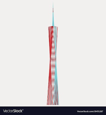 Guangzhou skyline stamp city silhouette design vector image