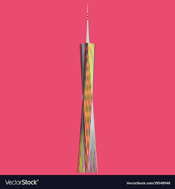Guangzhou skyline stamp city silhouette design vector image