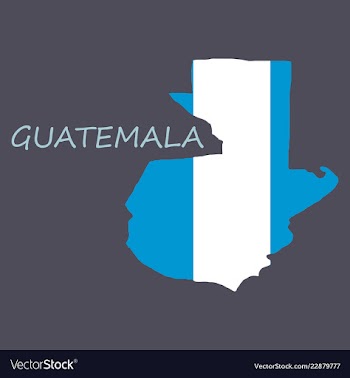 Guatemala map with shadow effect vector image