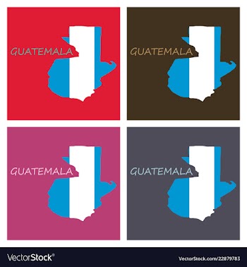 Guatemala map with shadow effect vector image