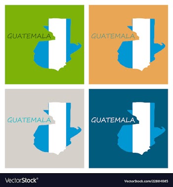 Guatemala map with shadow effect vector image
