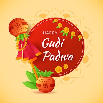 Gudi padwa celebration Free Vector