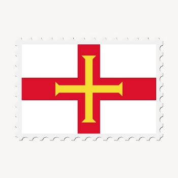 Guernsey flag collage element, postage | Free PSD - rawpixel